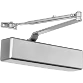 Dynasty 8500 Series Door Closer, Sprayed Aluminum, Spring 1-6, ADA | Grade 1 Heavy Duty Commercial Hydraulic Door Closer, Self-Closing Surface Mount, ADA Compliant, Adjustable Spring Size 1-6