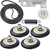 Lunarlipes Upgraded Dryer Rollers Kit Compatible with LG Kenmore Dryers Parts Includes Drum Roller 4581EL2002C Dryer Belt 4400EL2001A and Idler Pulley 4561EL3002A, Figures 6 and 7 are Fit Models