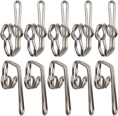 Ucatcher 100 Pack Curtain Hooks Stainless Silver Drapery Tape Header