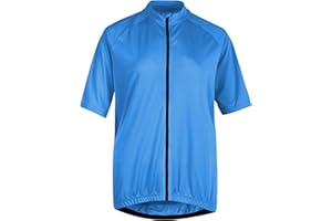 WINNERAIN Men's Cycling Jersey Zip Short Sleeve Moisture Wicking Breathable 3 Large Back Pocket Quick-Drying Cycling Shirt