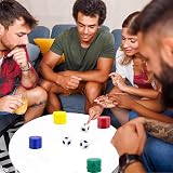 Aisszhao 4 Tubes Left Right Center Dice Game 12 Dice 96 Chips Portable view 4