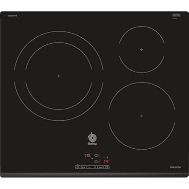 Balay 3EB865FR - Placa de inducción de 60 cm de ancho, bisel delantero, 3