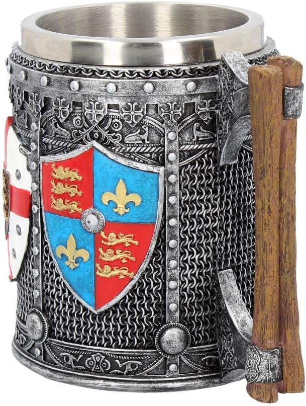 Nemesis Now B2405G6 English Tankard Mug 17.5cm Silver, Grey - Image 3