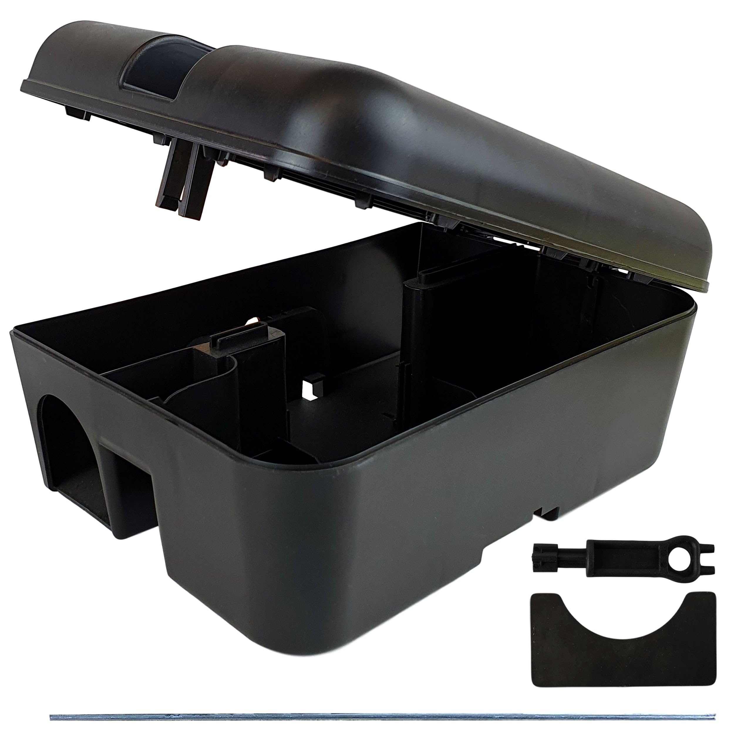 ROSHIELD PRO BOX | 1 Extra Large Rats & Mouse Poisoning & Snap Traps Bait Box | killer box | Rat Poisoning blocks Outdoor & Indoor | Rat/Mouse Poisoning & Snap Traps | Rat Traps that kill instantly