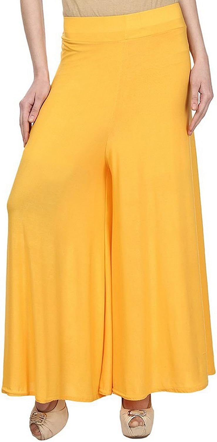 IndusDiva Women's Yellow Palazzo Pants Clothing