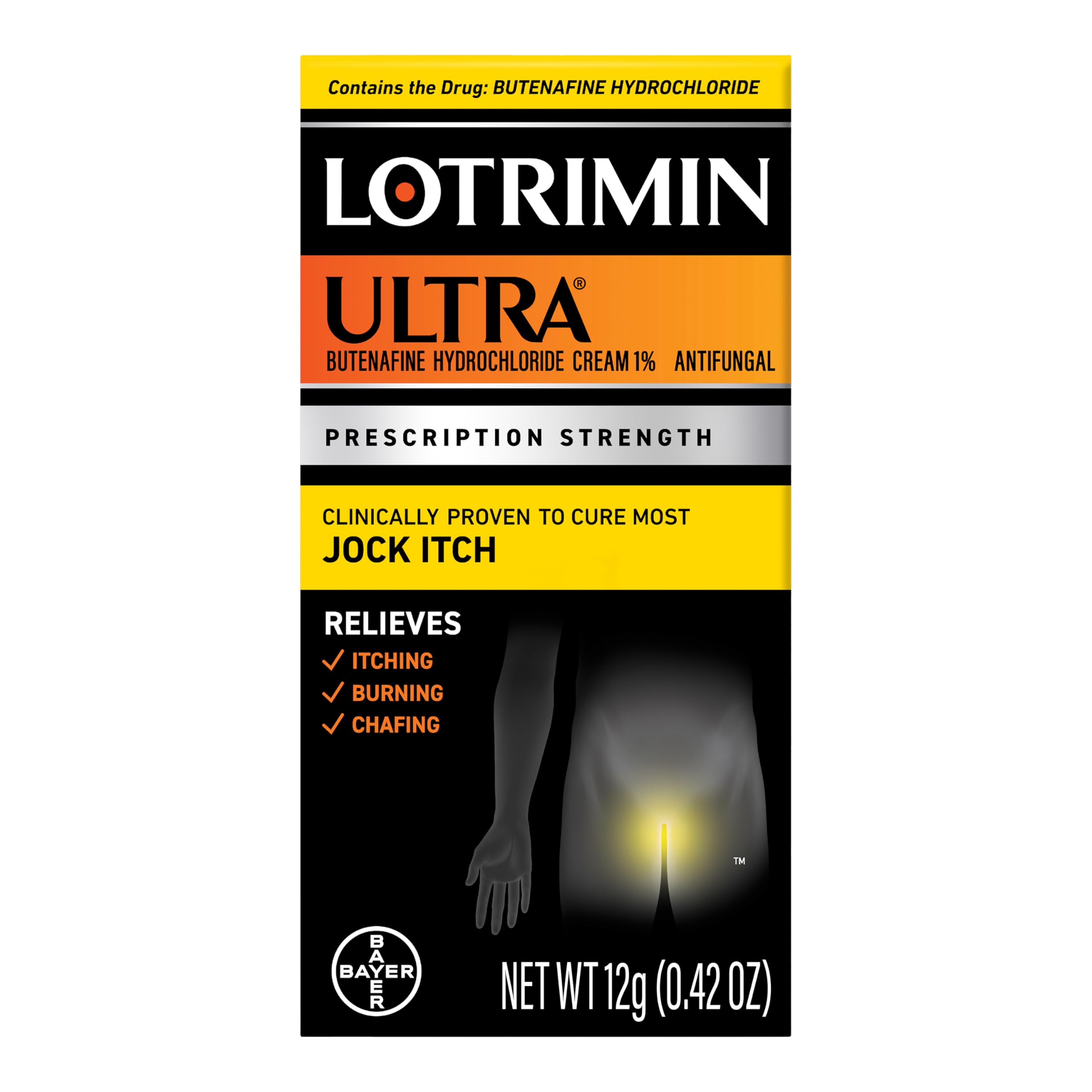 Photo 1 of Lotrimin Ultra Jock Itch Cream - Powerful Butenafine Hydrochloride Treatment for Jock Itch, 0.42 Ounce (12 Grams) (Packaging May Vary)