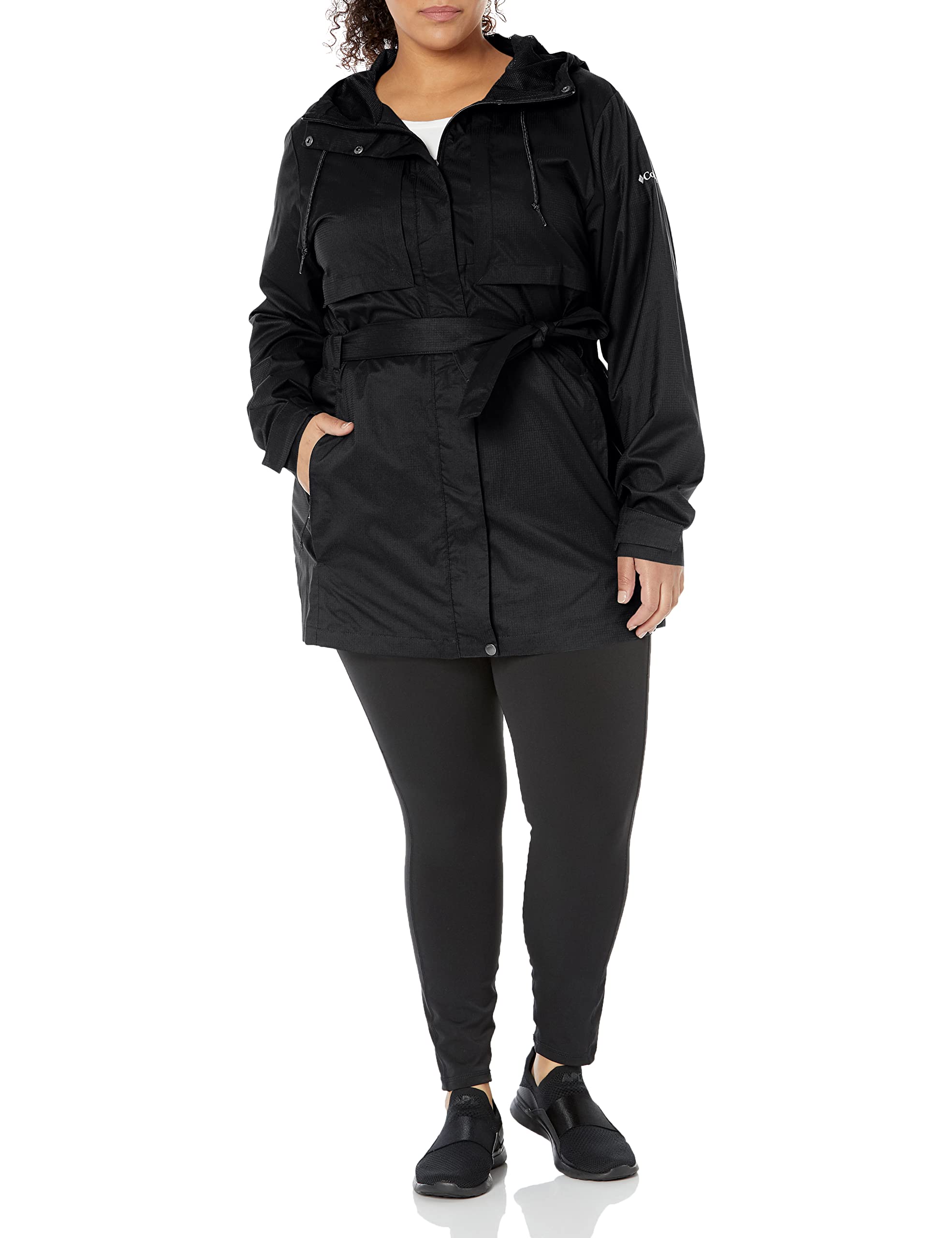 ColumbiaChaqueta impermeable Pardon My Trench™ para mujer, negro, talla mediana