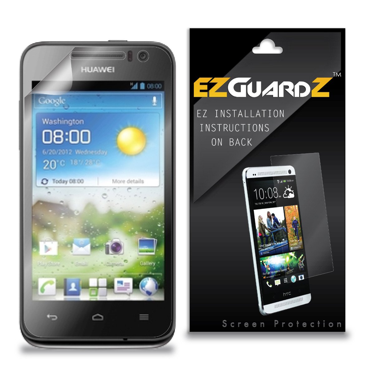 Amazon.com: (4-Pack) EZGuardZ Screen Protector for Huawei Ascend G330