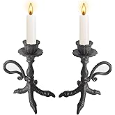 Claw Foot Candlestick Holders - Feet Taper Candle Holders, Black Candlesticker Holders Set 2