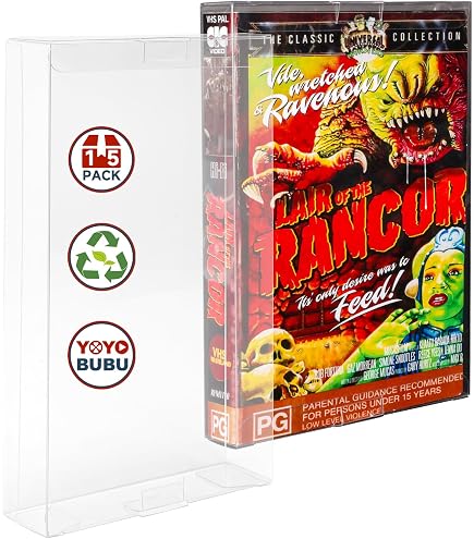 Amazon.com: 10 PCS VHS Library CASE with HUB, Clear, Full Sleeve