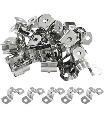 MOFANCY 2 Hole U Tube Strap Clamp 2 Inch 304 Stainless Steel Conduit Clamps Heavy-Duty Pipe - View #4
