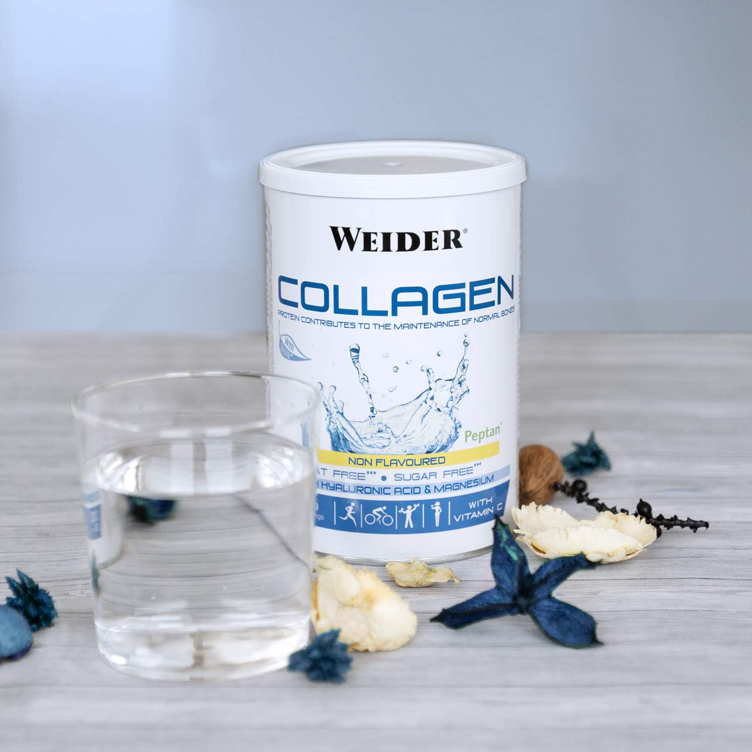Weider Collagen. with Hyaluronic Acid, Magnesium and Vitamin C. 100% Peptan. Zero Fat. Sugar Zero. Keto, Neutral, 300 g (Pack of 1) - Image 5