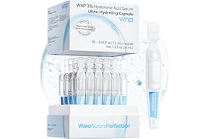 WNP Hyaluronic Acid Serum 3% for Face with 4D Multi-Layer Hydration | Ultra Hydrating Anti-Aging Serum | Moisturizer for Dry & Sensitive Skin | Pre-Makeup Skincare | Single-Use Vials 30PCS