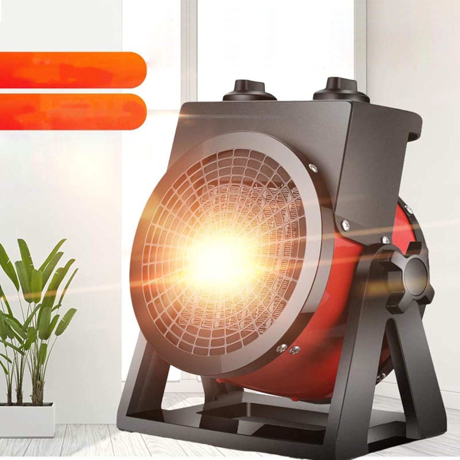 Heater Fan, Portable Electric Fan Heater Stainless Steel Patio Heaters