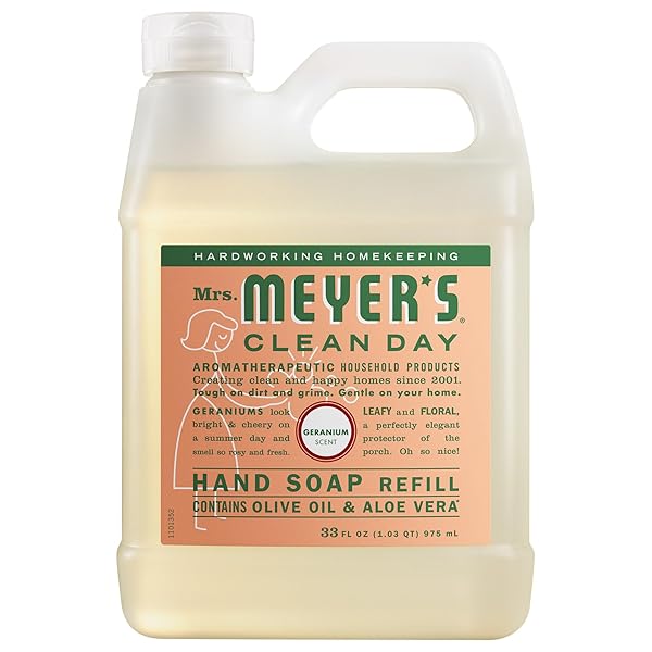 MRS. MEYER’S CLEAN DAY HAND SOAP REFILL, GERANIUM...