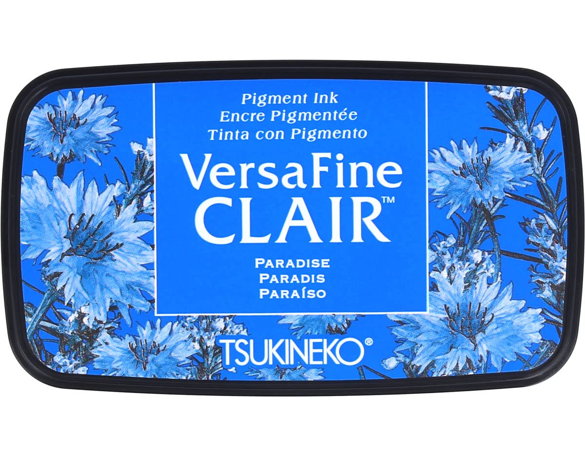 Tsukineko Paradise Versafine Clair Ink Pad, Synthetic Material, Blue, 5.6 x 9.7 x 2.3 cm