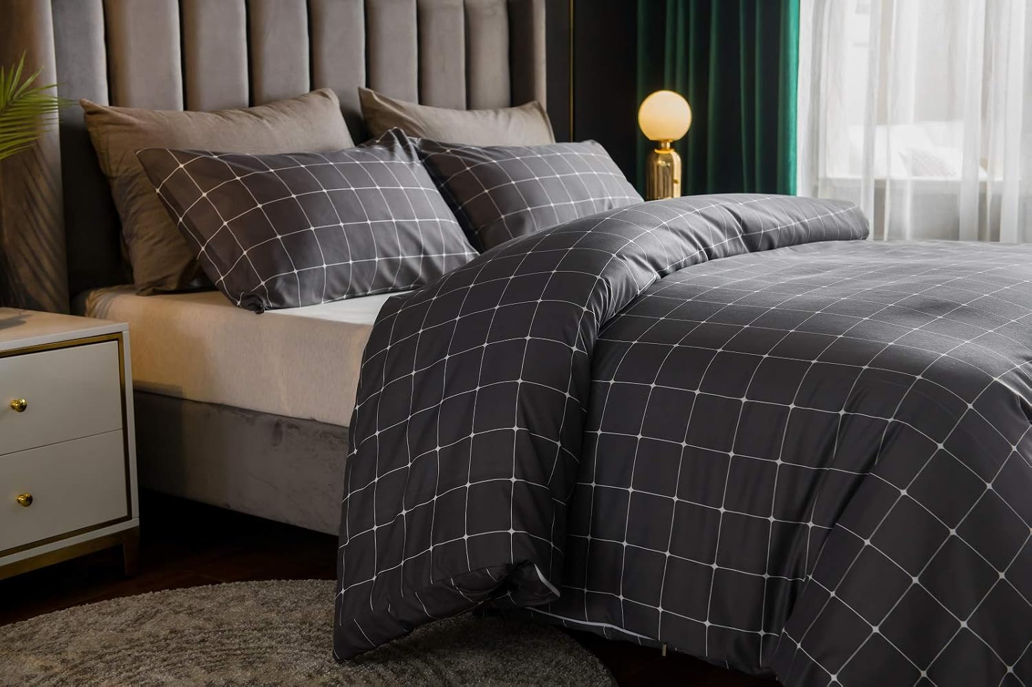 Lazzaro King Size Duvet Cover Sets Premium Microfiber Kingsize Duvet Cover Sets Ultrasoft Hypoallergenic Reversible Quilt Cover Bedding Set including Zipper Closure - Image 3