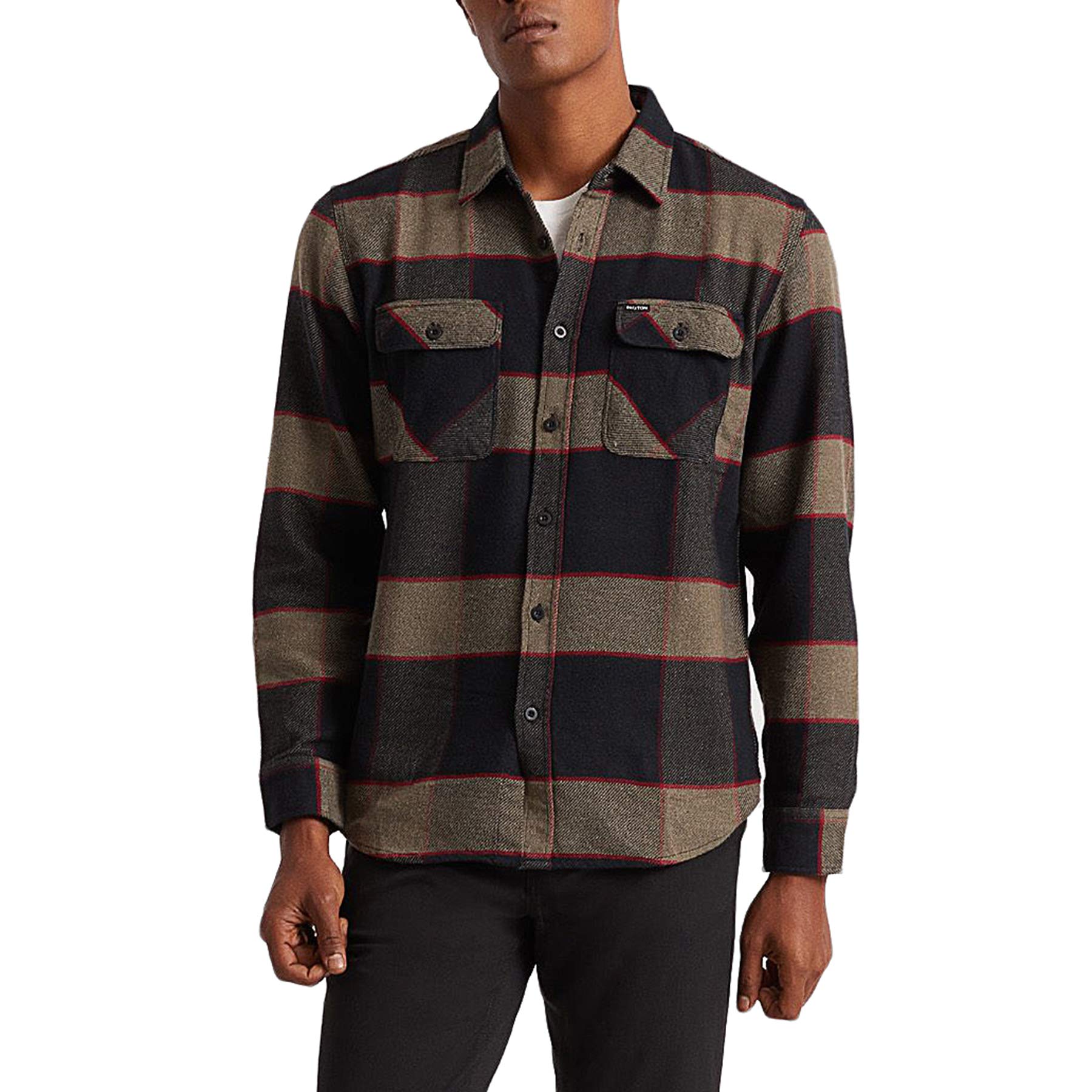 Brixton Men's Bowery, Heather Grey/Charcoal, X-Large