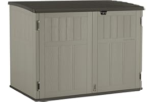 Craftsman Large Horizontal Storage Shed with Pad-Lockable Doors, Multi-Wall Resin Panel Outdoor Storage Shed, 5'10" W x 3'8.25" D x 4'4" H, Gray