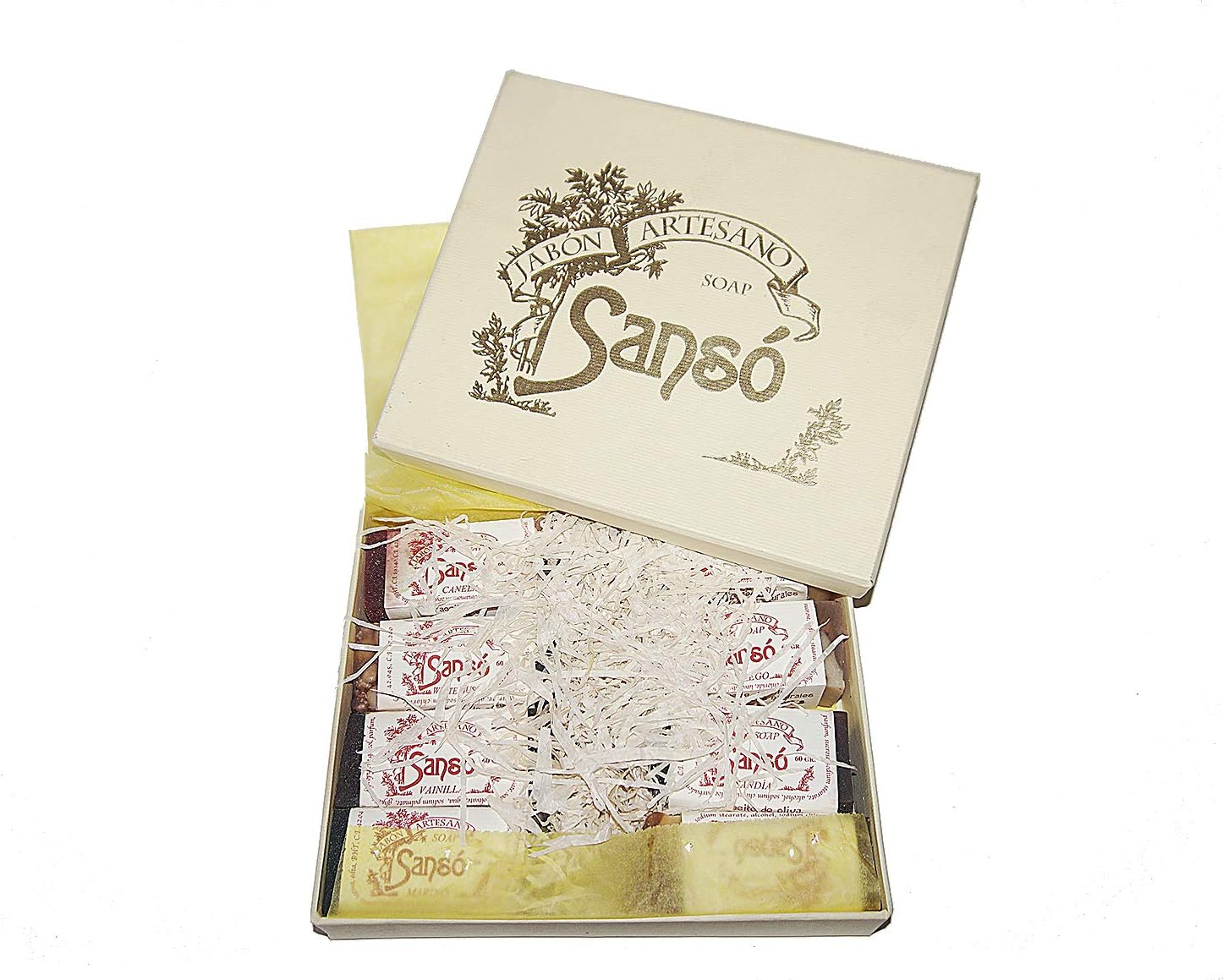 Caja amarilla de 8 jabones aromáticos: Amazon.es: Belleza