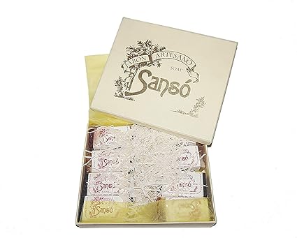 Caja amarilla de 8 jabones aromáticos: Amazon.es: Belleza