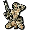 M-Tac Morale Patch Tactical Girl - PVC Tactical Military Patch with Hook Fastener Backing - Patches for Vest, Backpacks, Hats (Tattoo 2)