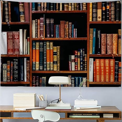 Amazon Co Jp Baccessor ヴィンテージ風 タペストリー 本棚柄 欧米風 壁掛け おしゃれ 壁飾り インテリア ウォールアート 多機能 部屋飾り お店 雑貨 個性ギフト ポリエステル100 固定釘付き 0 X 150 Cm ホーム キッチン