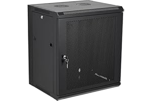 Tedgetal 12U Wall Mount Server Cabinet Network Rack Vented Enclosure Locking Door