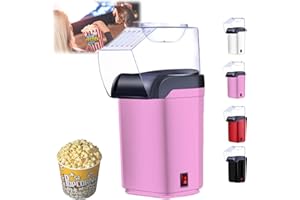 Portable Popcorn Maker, Hot Air Popcorn Popper Maker, Mini Air Popper Popcorn Maker, Fully Automatic Home Hot Air Popcorn Pop