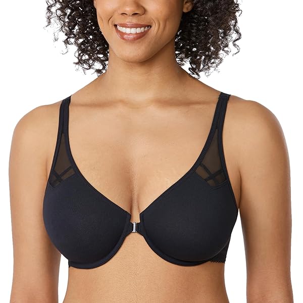 Elila Jacquard Full Coverage Full Support Softcup 1305 Black 34 I