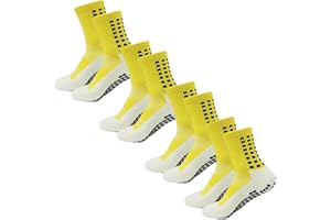 Yufree 4 Pairs Mens Grip Soccer Socks Non Slip Grippy Women Socks for Football Basketball Sports