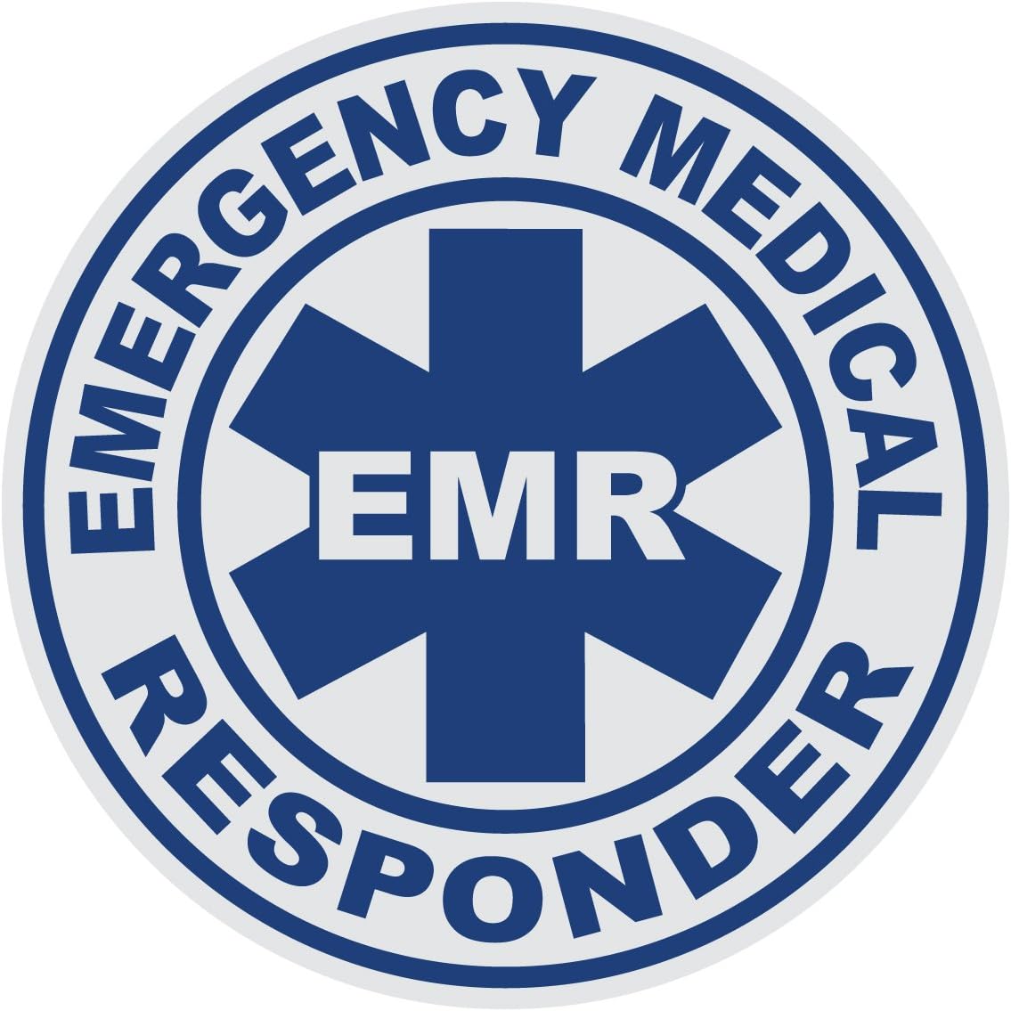 Emergency Medical Responder EMR Large Reflective Decal Sticker