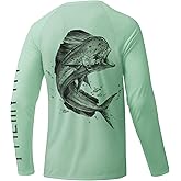 Palmyth Fishing Shirts for Men Long Sleeve UPF 50+ T Shirt Sun Protection Tee UV T-Shirts