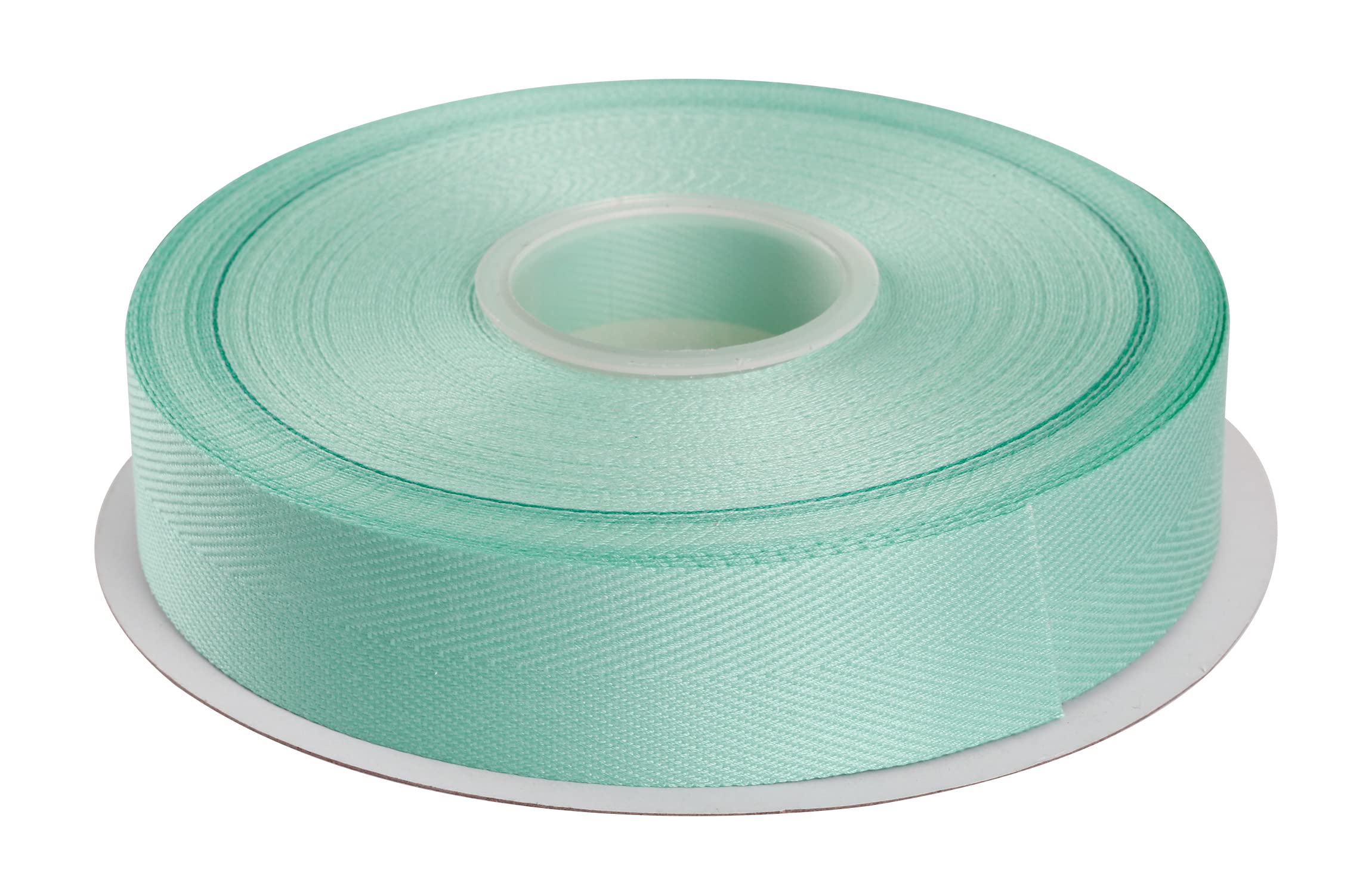 Joycrosso Herringbone Tape Twill Ribbon Soft Handle, Great for Gift Wrapping Craft Sewing, 25mm x 22 Meters - Aqua