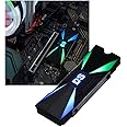 DS M2 SSD Heat Sink with 3PIN LED ARGB Header, Thermal Silicone pad for NGFF NVME 2280 M.2 PCIE, NVMe SSD or M.2 SATA SSD, Compatible with Aura or Mystic (M Series)