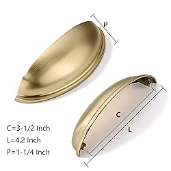 khtumeware 10 Pack 3-1/2" Drawer Pulls Brushed
