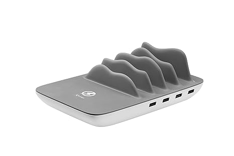 Multi-Charger Ladestation 4 Port USB Ladegerät mit induktiver Qi-Ladefläche - FAMILY CHARGER MAXI 4-PORT USB & WIRELESS von X
