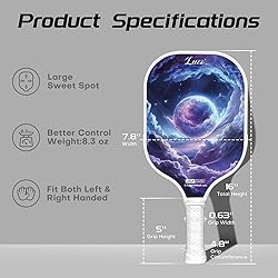 LUZZ Pickleball Paddles Set of 2, T700 Carbon Fiber