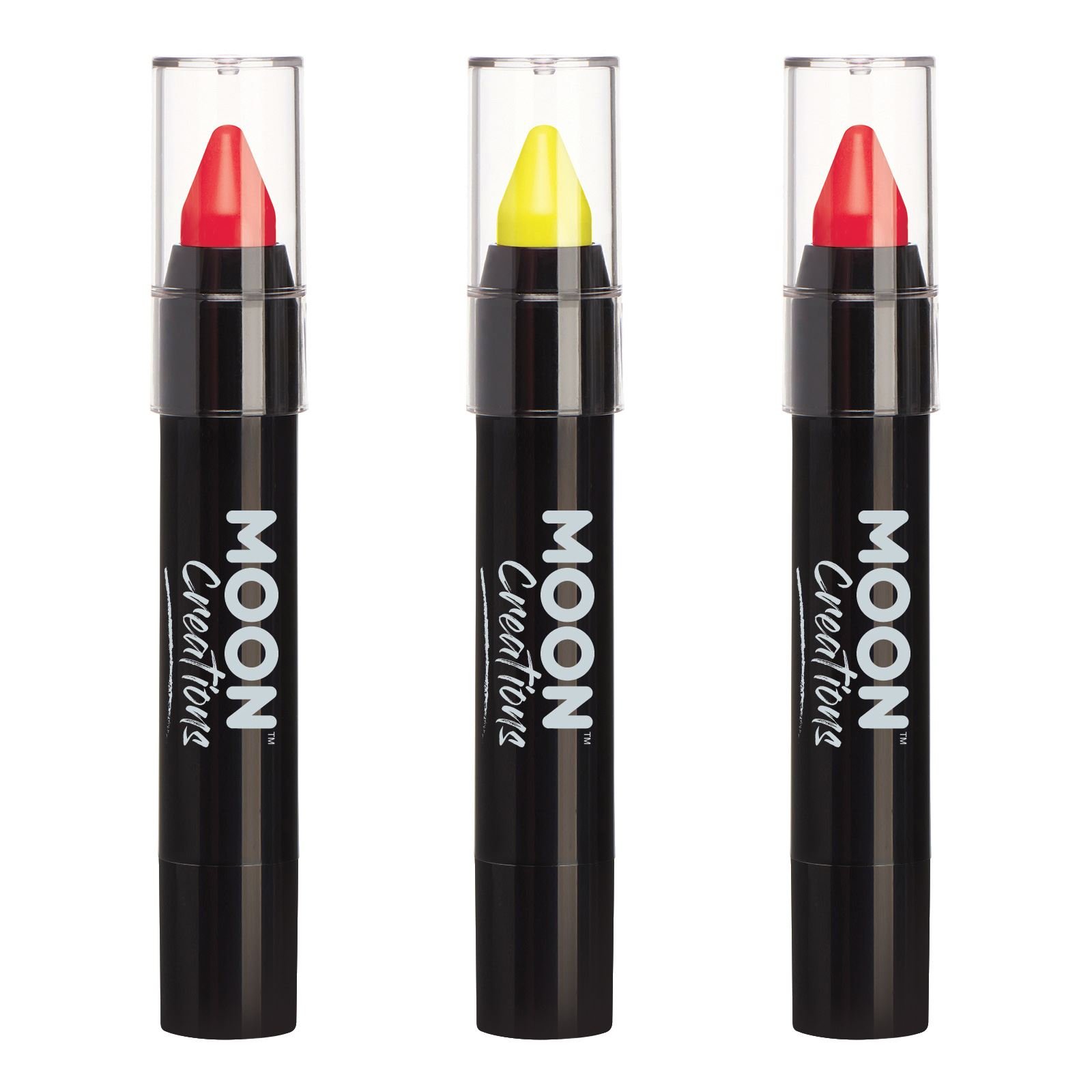 Face Paint Stick Body Crayon by Moon Creations | Spain Red Yellow Flag Set | 3.2g | For Kids, Adults, Fancy Dress, Festivals, Halloween, Euro 2024