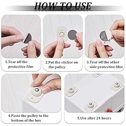 Honoson 16 Pcs Self Adhesive Caster Wheels