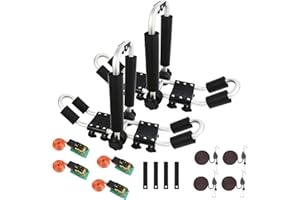 YUANSHI Kayak Roof Rack 2-in-1 Aluminum Folding J Bar Roof Carrier Rack-Includes 8 Pcs Ratchet Tie and 4 Pcs Anchor Strap-Mount on SUV, Car,Truck Roof Top Crossbar-Easy to Carry 2 Kayaks/Canoes/Surf, 2Pack