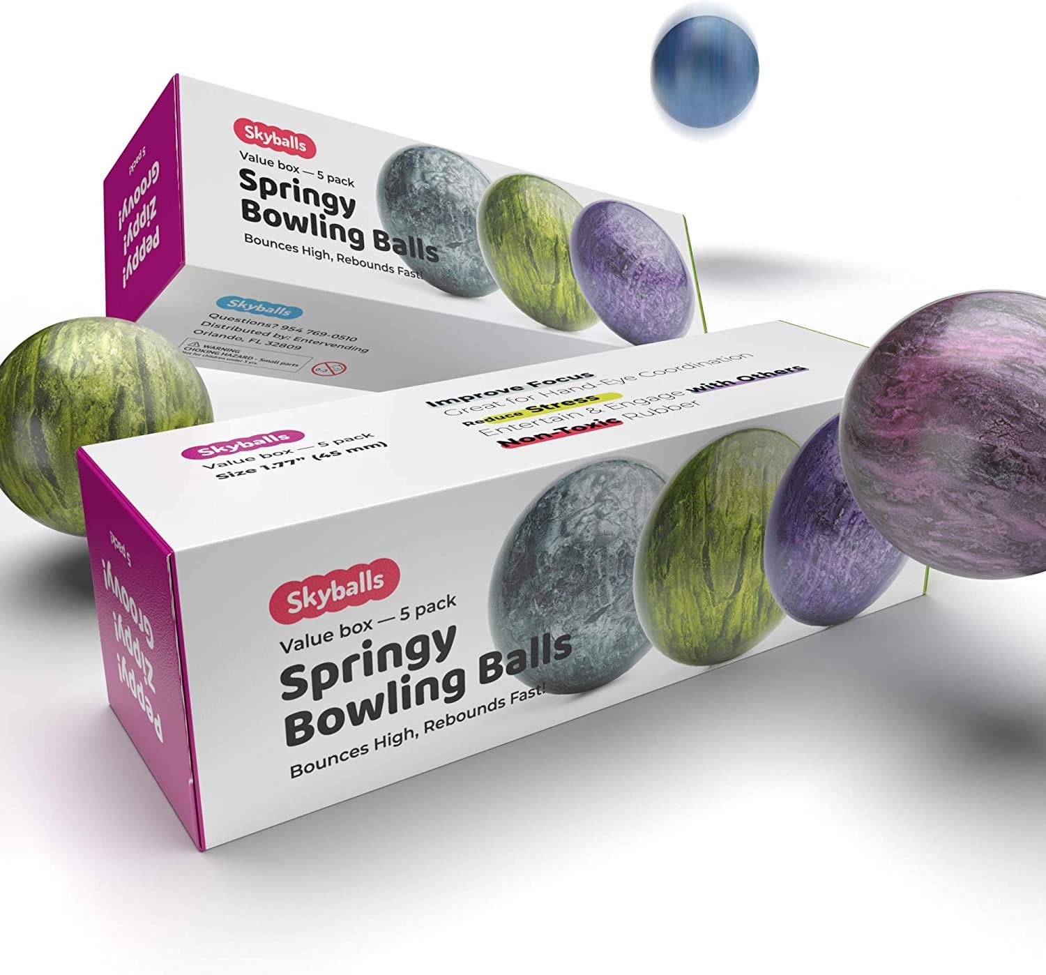 Entervending Bouncy Balls in The Gift Box - 45mm Bouncy Balls Variation