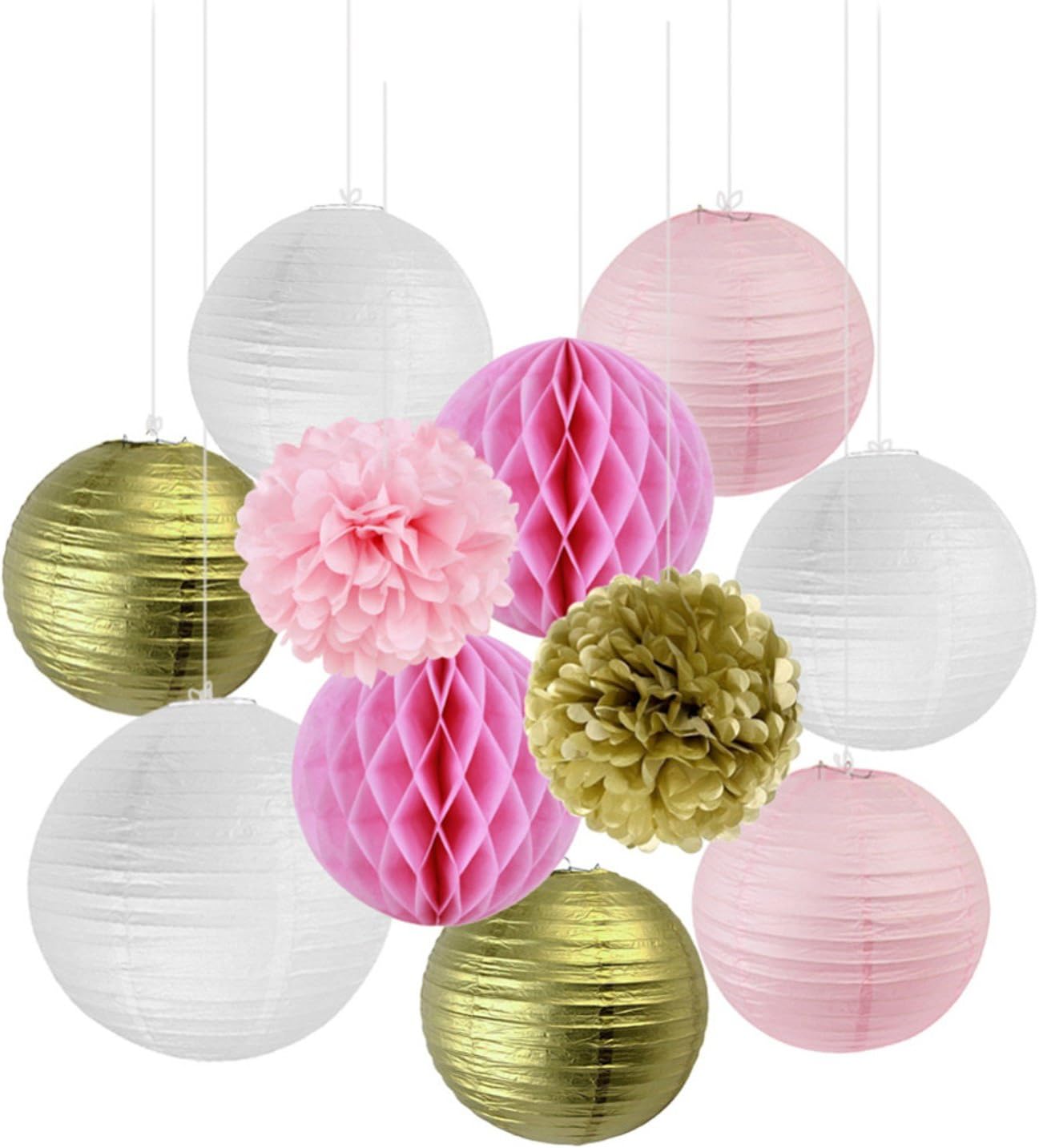 Belle Vous 21st Birthday Decoration Set 27 Pcs Joyeux Anniversaire Decoration Fete Banniere Ensemble Avec Des Ballons Pom Pom Dejouer Latex Des Ballons Or Blanc Rose 3 Paille