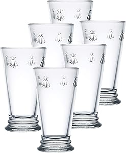 La Rochere Set Of 6, 15-ounce Napoleon Bee Double Old Fashioned Glasses