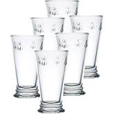 La Rochere Napoleon Bee Double Old Fashioned Tumbler Set of 6 &ndash; La Rochere Bee Glassware Sets &ndash; Fancy Glassware Drinking Glasses (15 oz)