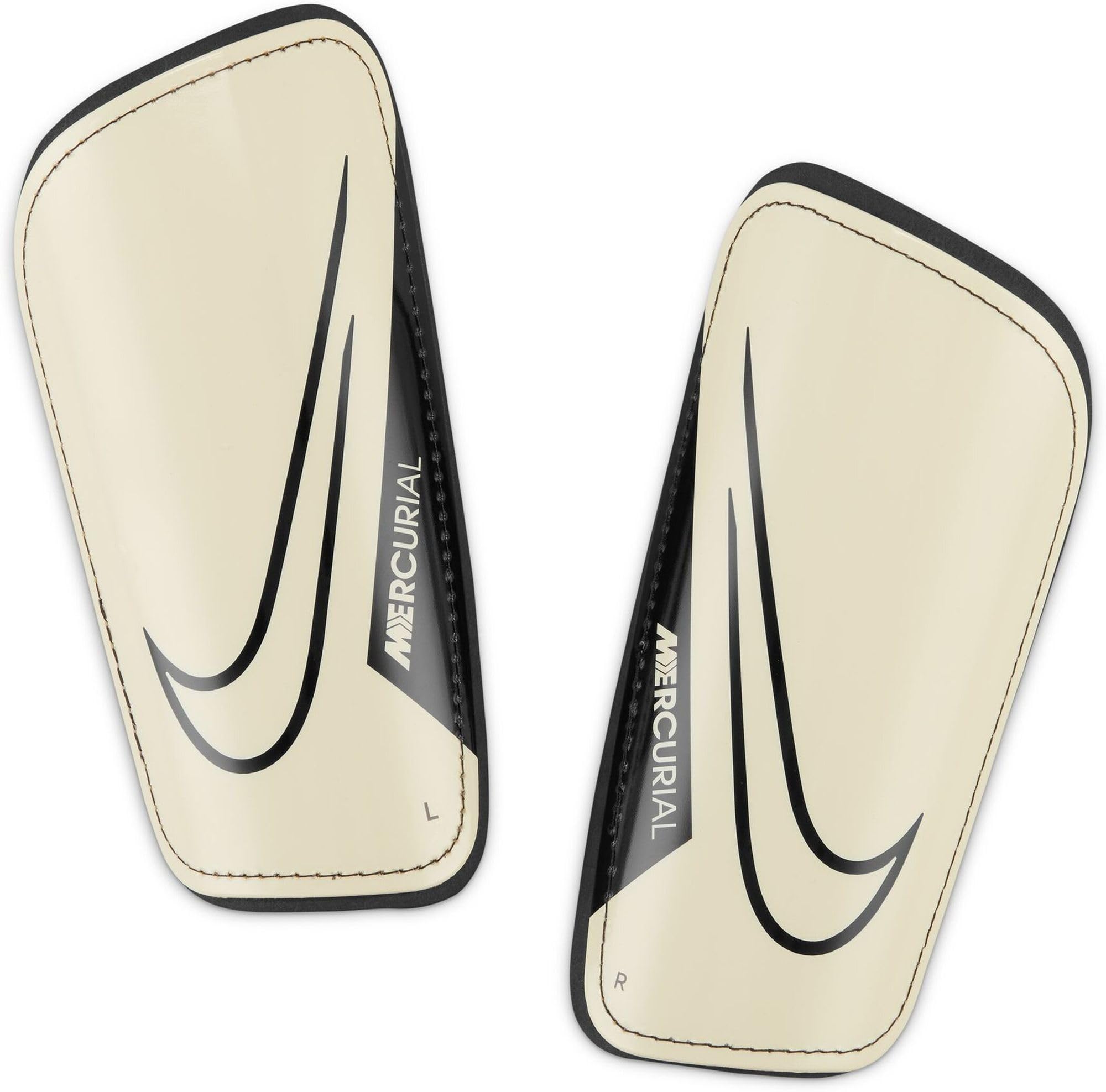 Nike DN3614-113 Mercurial Hardshell Shin guards Unisex Adult COCONUT MILK/BLACK/BLACK L