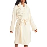 TAHARI Womens Plush Velour Bathrobe with Faux Fur Trim - Plush Robes for Women
