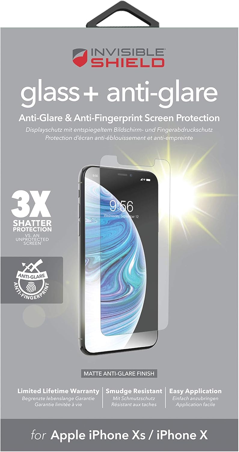InvisibleShield Glass+ Anti Glare Screen Protection - iPhone XS - Image 3