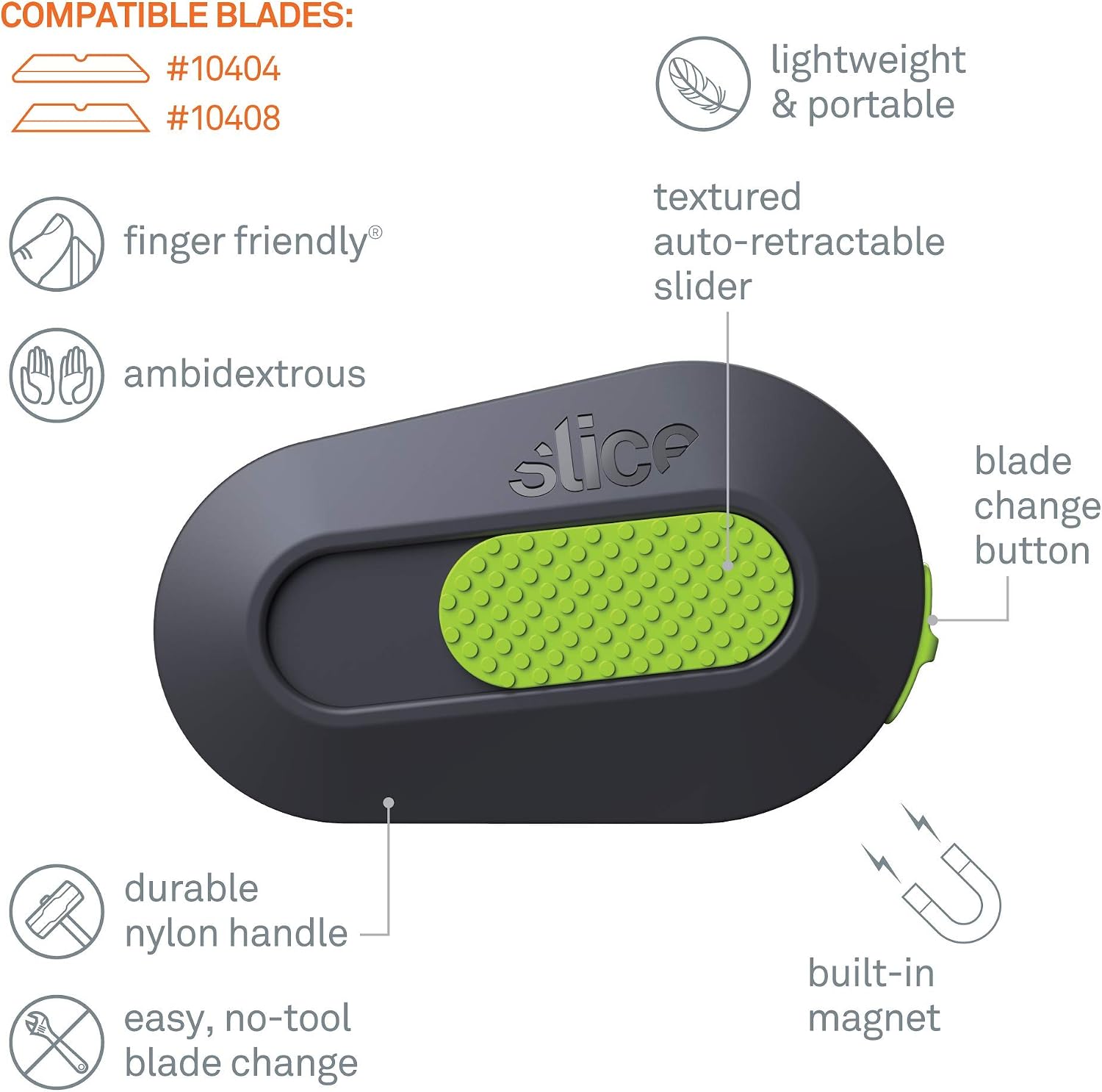 Slice 10514 Mini Cutter, Ceramic Safety Blade, Pocket Sized, Auto-Retractable, Stays Sharp Up to 11X Longer, Single - Image 3