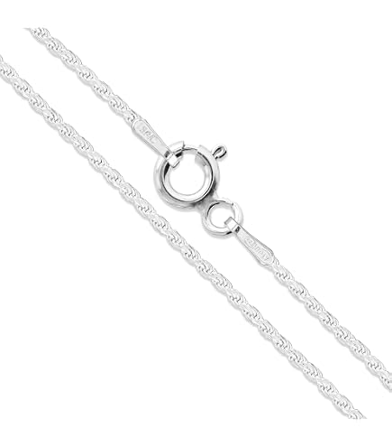Amazon.com: Sterling Silver Twisted Foxtail Rope Chain 4.5mm Solid